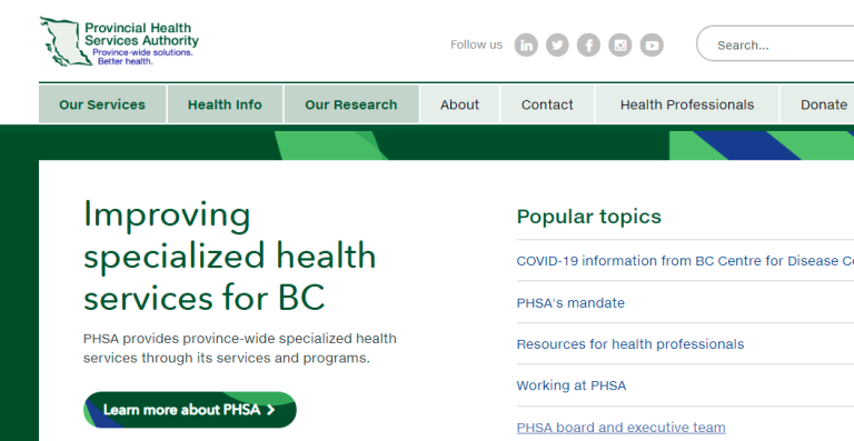 BC Provincial Health Services Authority Is A Private Corporation ...